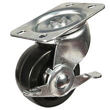4" General Duty Soft Rubber Swivel Caster with Brake