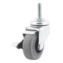 2" Light Duty Non-Marking Gray Swivel Caster with Brake