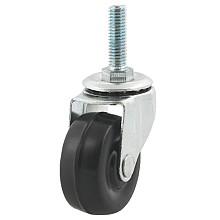 2" Light Duty Threaded Stem Rubber Swivel Caster