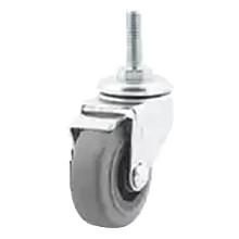 2" Light Duty Threaded Stem Non-Marking Gray Swivel Caster