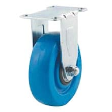 3-1/2" Light-Medium Duty Non-Marking Solid Polyurethane Blue Rigid Caster