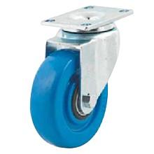 3-1/2" Light-Medium Duty Non-Marking Solid Polyurethane Blue Swivel Caster