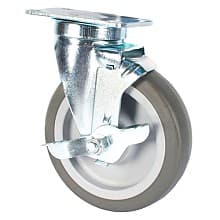 3-1/2" Medium Duty Non-Marking TPR Swivel Caster with Brake