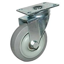 4" Light-Medium Duty Non-Marking Gray TPR Swivel Caster