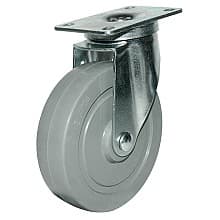5" Light-Medium Duty Non-Marking Gray TPR Swivel Caster