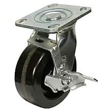5" C-MHD Heavy Duty Non-Marking Phenolic Swivel Caster with Brake