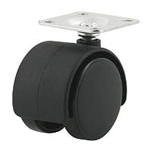 1-1/2" Light Duty Twin Wheel Nylon Swivel Caster