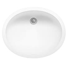 Acrylic Undermount Single Bowl Vanity Sink, 16-1/8" x 12-13/16" x 5-1/8"", Natural White