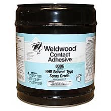 High Heat Resistant Contact Cement, Red, 5 Gallon Pail