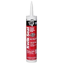 Kwik Seal Kitchen & Bath Adhesive Caulk, 10.1 fl oz Cartridge, White