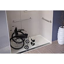 32" x 60" Standard Drain Left Shower Pans