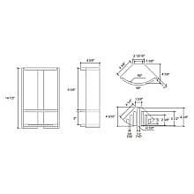 4-5/8" x 14-1/2" Corner Caddy with Shelf