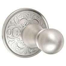 3" Traditional Wilshire Rosette Single Hook
