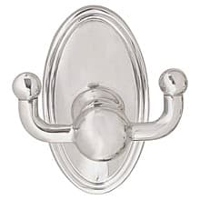 4" Traditional Modern Rectangular Rosette Double Hook