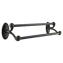 24" Tuscany Bronze Double Towel Bar
