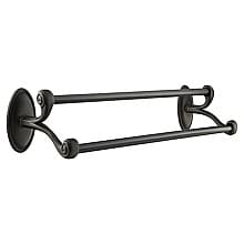 30" Tuscany Bronze #11 Rosette Double Towel Bar