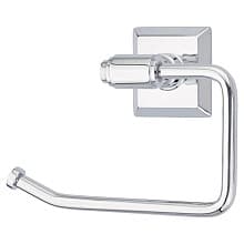 6-7/8" Transitional Rope Rosette Brass Bar Paper Holder