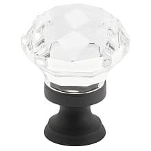 1-1/4" Diamond Glass Cabinet Knob