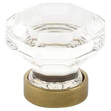 1-3/4" Old Town Glass Wardrobe Cabinet Knob