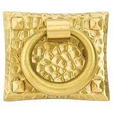 1-3/4" x 1-1/2" Hammered Small Ring Cabinet Pull