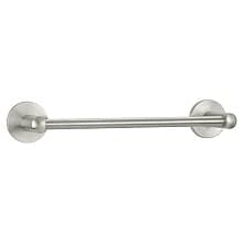 12" Disk 2 Rosette Towel Bar, Stainless Steel