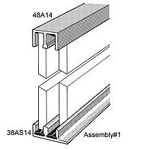 1/4" Guide/Track Assembly, Clear Anodized Finish