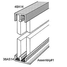 1/4" Guide/Track Assembly, Clear Anodized Finish