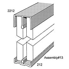 1/2" x 72" Sliding Track