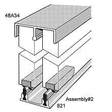 3/4" x 72" Guide/Track Assembly, Clear Anodized Finish