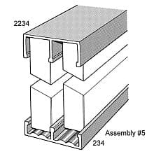 3/4" x 48" Sliding Track, Gray Finish