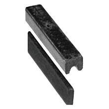 6' Single Channel Fiber Track for Lightweight Door, Black