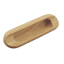 4-3/32" Wood Recessed Pull, Unfinished Oak