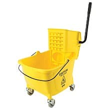 Boardwalk Side-Squeeze Wringer/Bucket Combo, 8.75 Gallon, Yellow/Silver