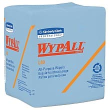 WypAll L40 1/4 Fold Wiper, Blue, 12-1/2" x 12" (12 Boxs/Case)