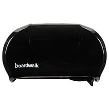 Boardwalk Standard Twin Toilet Tissue Dispenser, Black