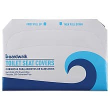 Boardwalk 5000-Piece Premium Half-Fold Toilet Seat Cover, White, 14-1/4" x 16-1/2"