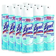 Lysol Crisp Linen Scent Disinfectant Spray, 19 oz Aerosol Spray (12/Box)