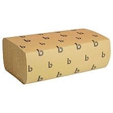 Boardwalk 1-Ply Multifold Paper Towel, Natural, 9" x 9-29/64" (250/Pack)