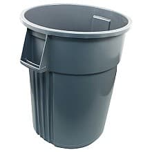 Impact Advanced Gator Plus Round Waste Bin, 55 Gallon, Gray