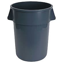 Boardwalk Round Waste Receptacle, 44 Gallon, Gray