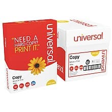 Universal Copy Paper, White, 8-1/2" x 11" (5 Ream/Box)