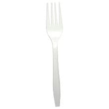 Boardwalk Heavyweight Polypropylene Cutlery Fork, White (1000/Box)