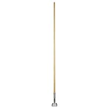 Boardwalk 60" Lacquered Wood Swivel Head Clip-On Dust Mop Handle, Natural