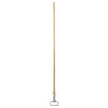 Boardwalk 60" Spring Grip Metal Head Mop Handle, Natural