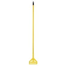 Boardwalk 60" Quick Change Side-Latch Plastic Mop Head Handle, Yellow