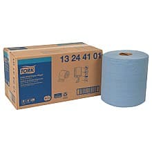 Tork 4-Ply Centerfeed/Unscented Industrial Paper Wiper, Blue, 11" x 15-3/4" (2 Roll/Box)