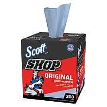 Scott 1-Ply Shop Towel Roll, Blue (8 Box/Case)