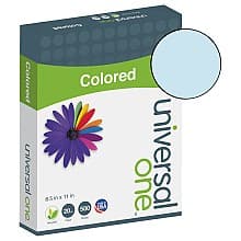 Universal Deluxe Colored Paper, Blue, 8-1/2" x 11" (500 Sheet/Reem)