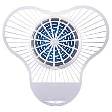 Boardwalk Green Apple Scent Urinal Screen with Non-Para Cleaner Block, Blue/White