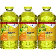 Pine-Sol Lemon Fresh Scent Cleaner Concentrate, 80 oz Bottle (3/Box)